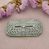 Pre-owned Art Deco 18ct Gold Old Cut Diamond Antique Brooch