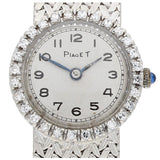 Ladies Piaget Vintage Manual Diamond Set 18ct White Gold Cocktail Watch