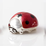 Saturno Silver Enamel Ladybird - Medium