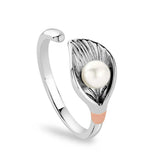 Clogau Beachcomber Shell Silver and Pearl Ring 3SLYV0792