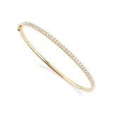 18ct Yellow Gold 0.96ct Slim Diamond Bangle 2.7mm