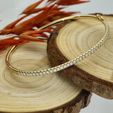 18ct Yellow Gold 0.96ct Slim Diamond Bangle 2.7mm