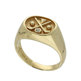 Pre-owned 9ct Yellow Gold Golf Signet Ring