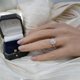 18ct Yellow Gold Laboratory-Grown 1ct Round Brilliant Cut Diamond Halo Ring