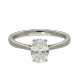 Platinum Laboratory-Grown 1ct Oval Diamond Solitaire Ring