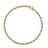 886 The Royal Mint - 886 7.5' Rope Chain Bracelet in 9ct Yellow Gold