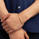 886 The Royal Mint - 886 7.5' Rope Chain Bracelet in 9ct Yellow Gold