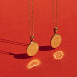 886 The Royal Mint - 886 Caustic Tower Pendant with 18' Chain in 18ct Yellow Gold