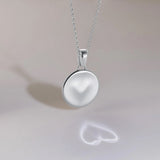 886 The Royal Mint - 886 Caustic Heart Pendant with 18' Chain in Sterling Silver