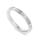886 The Royal Mint - 886 3mm Tutamen Small Band in Sterling Silver