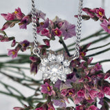 Platinum & 0.89ct Diamond Daisy Cluster Necklace 16"