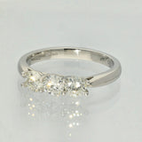 Platinum 0.75ct Round Diamond Trilogy Ring