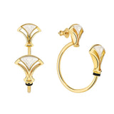 Lalique Larcade Hoop Earrings - Clear Crystal, Gold Plated 10815500