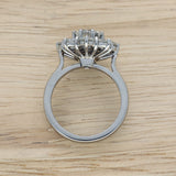 Pre-loved Platinum 3.35ct Diamond Snowflake Cluster Large Ring