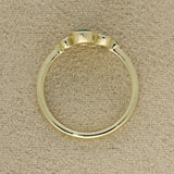 9ct Yellow Gold Emerald and Diamond Bubble Cluster Ring