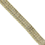 Pre-loved 9ct Yellow Gold 3 Row Diamond Tennis Bracelet - 3.90ct