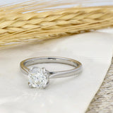 Platinum 0.99ct J VVS2 Certificated Diamond Solitaire Ring
