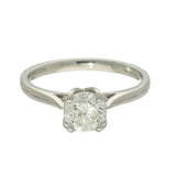 Platinum 0.99ct J VVS2 Certificated Diamond Solitaire Ring