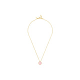 Lalique Pivoine Necklace, Pink Crystal & 18ct Gold Plated 10706800