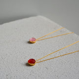 Lalique Pivoine Necklace, Pink Crystal & 18ct Gold Plated 10706800