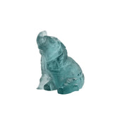Lalique Baby Elephant Sculpture - Persepolis Blue Crystal 10829200