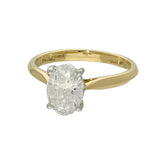 18ct Yellow Gold Laboratory-Grown 1.5ct Oval Cut Diamond Solitaire Ring