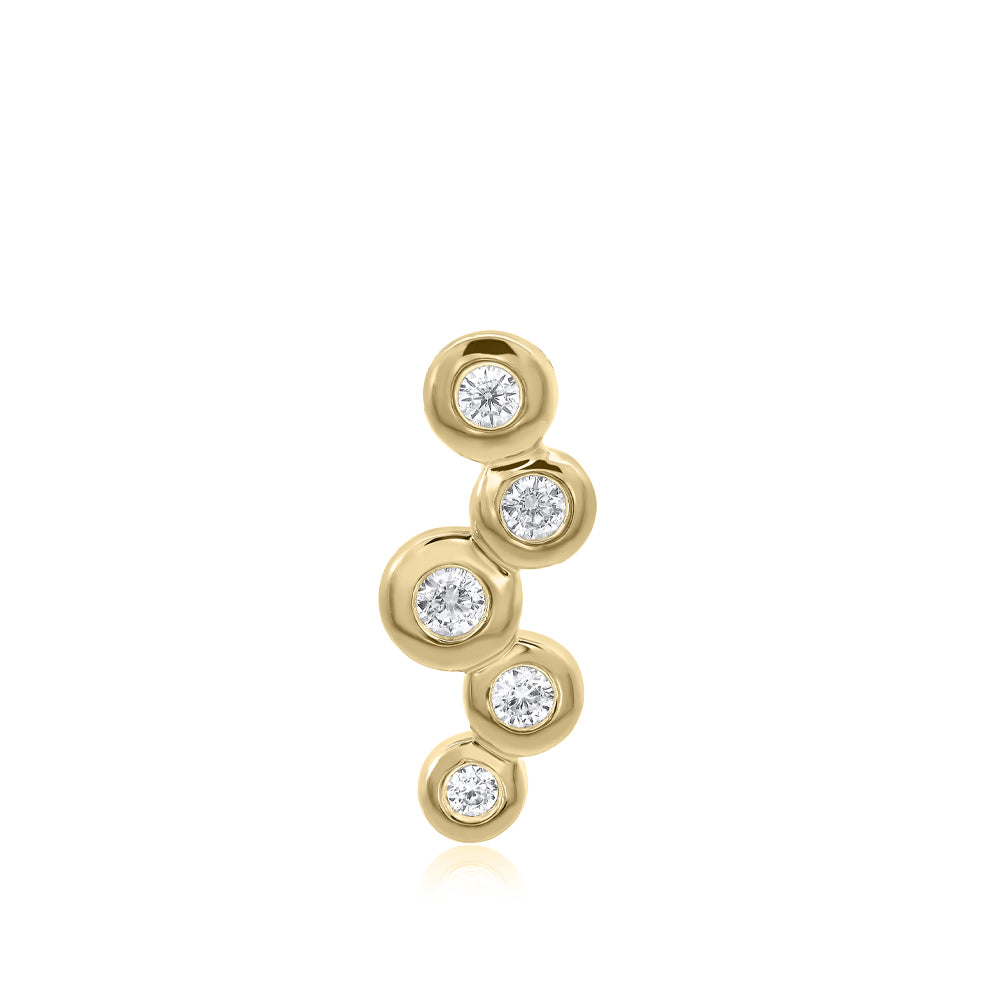 9ct Yellow Gold 0.15ct Diamond Bubble Journey Pendant