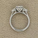 Platinum Laboratory-Grown Diamond 2ct Round & Trilliant Cut Trilogy Ring