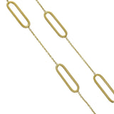 9ct Yellow Gold 18' Chain with Spaced Paperclip Links Necklace