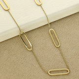 9ct Yellow Gold 18' Chain with Spaced Paperclip Links Necklace