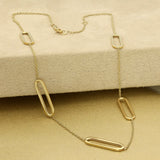 9ct Yellow Gold 18' Chain with Spaced Paperclip Links Necklace