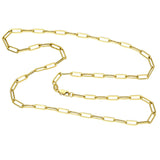 9ct Yellow Gold 18" Paperclip Link Chain Statement Necklace