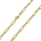 9ct Yellow Gold 18" Paperclip Link Chain Statement Necklace