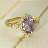18ct Yellow Gold One of A Kind Ring Exclusive John Dyer Starbrite Sapphire & Diamond