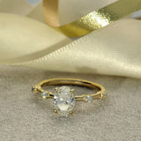 18ct Yellow Gold 1.20ct G SI2 Certificated Oval Cut Diamond Solitaire Spacer Ring