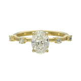 18ct Yellow Gold 1.20ct G SI2 Certificated Oval Cut Diamond Solitaire Spacer Ring