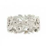 Ungar & Ungar 18ct White Gold 0.38ct Diamond Orchid Spray Eternity Ring