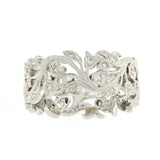 Ungar & Ungar 18ct White Gold 0.38ct Diamond Orchid Spray Eternity Ring