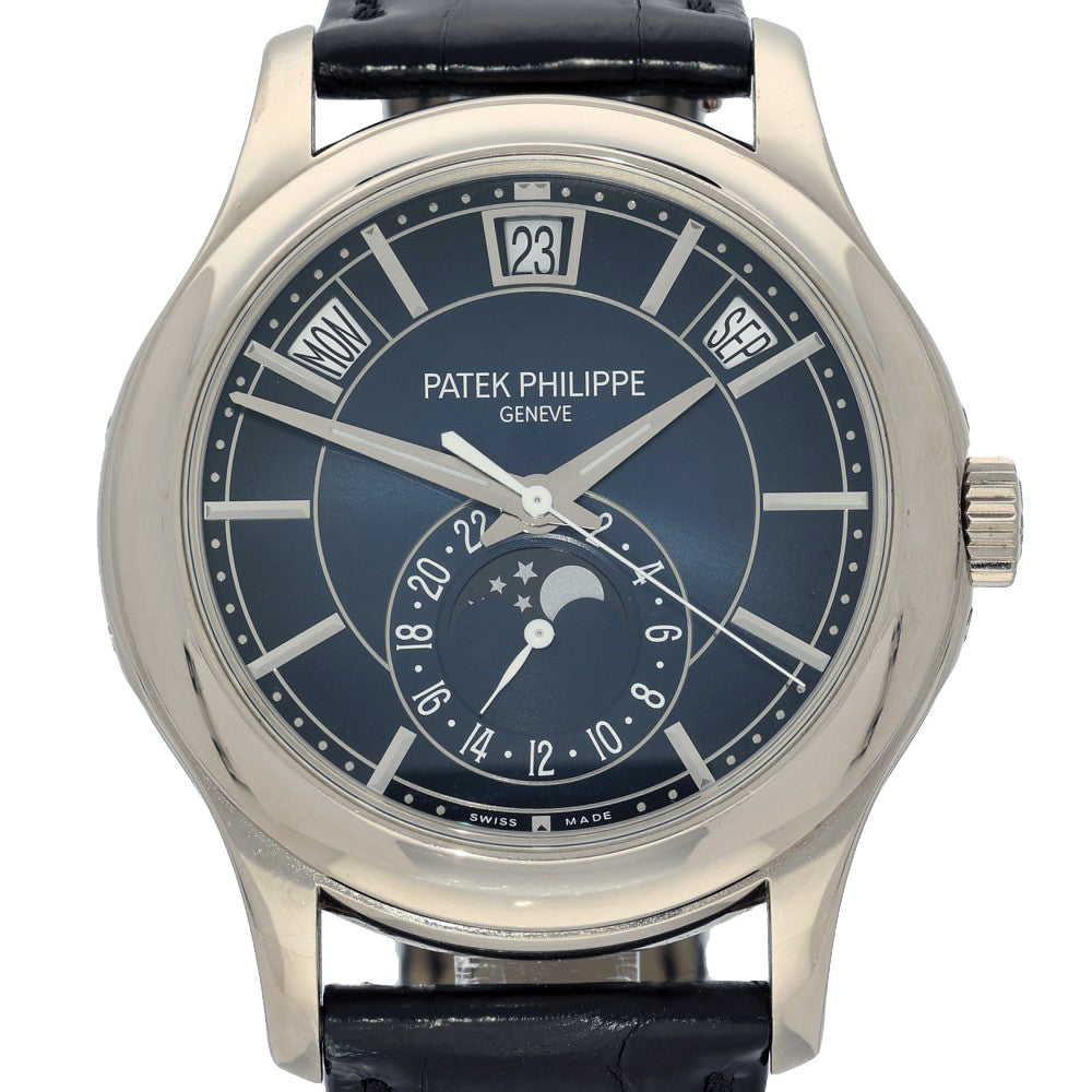 Pre-owned Patek Phillipe Annual Calendar Moon Phase 5205g-013 Complications Watch