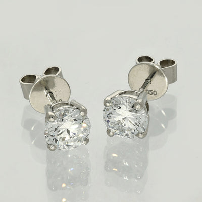 Platinum Certificated 2ct Laboratory-Grown Diamond Stud Earrings