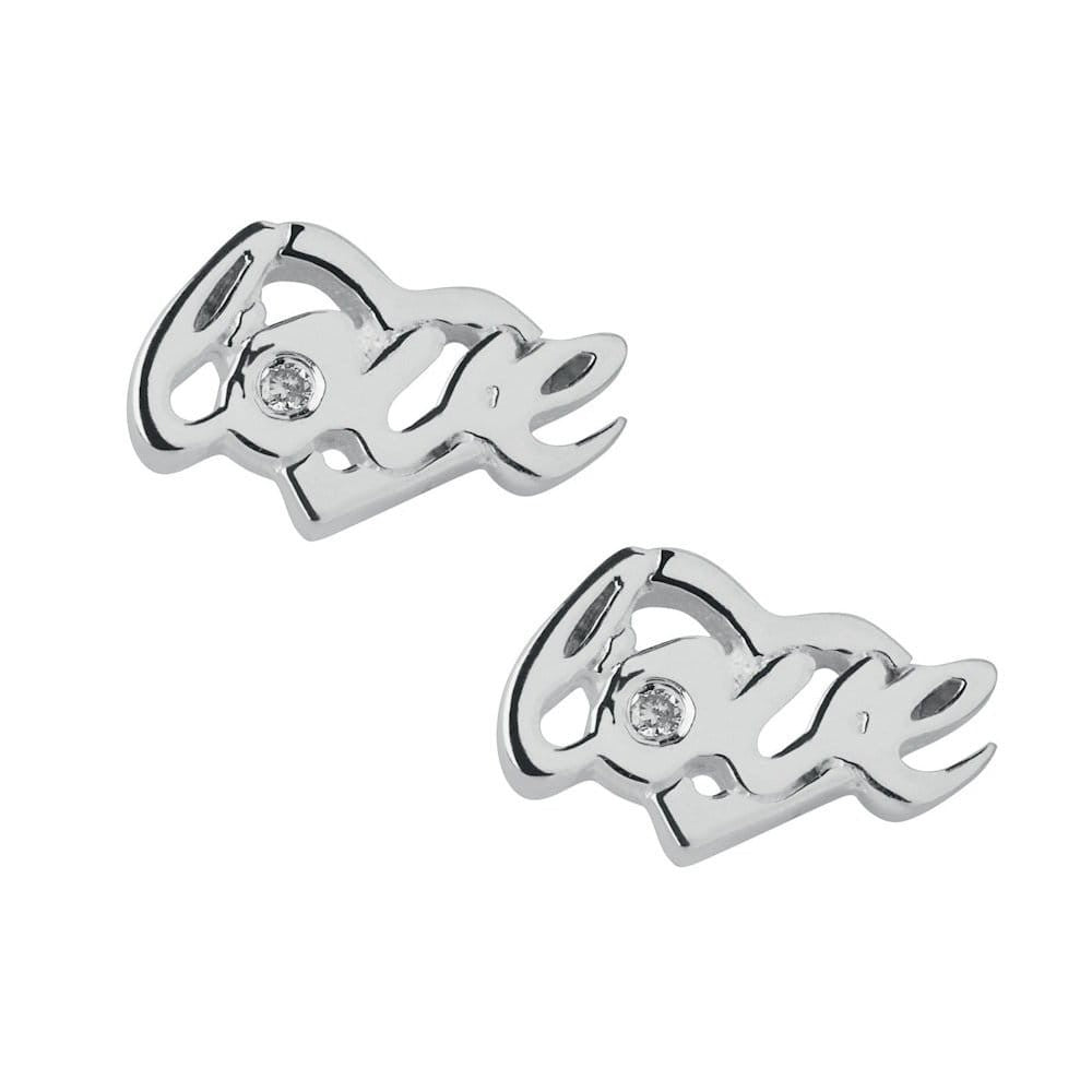 Links of London Sterling Silver Love Diamond Stud Earrings 5040.2146