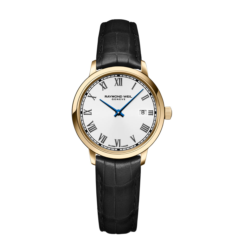Raymond Weil Toccata Ladies Gold PVD Leather Quartz Watch, 29 mm 5985-PC-00359