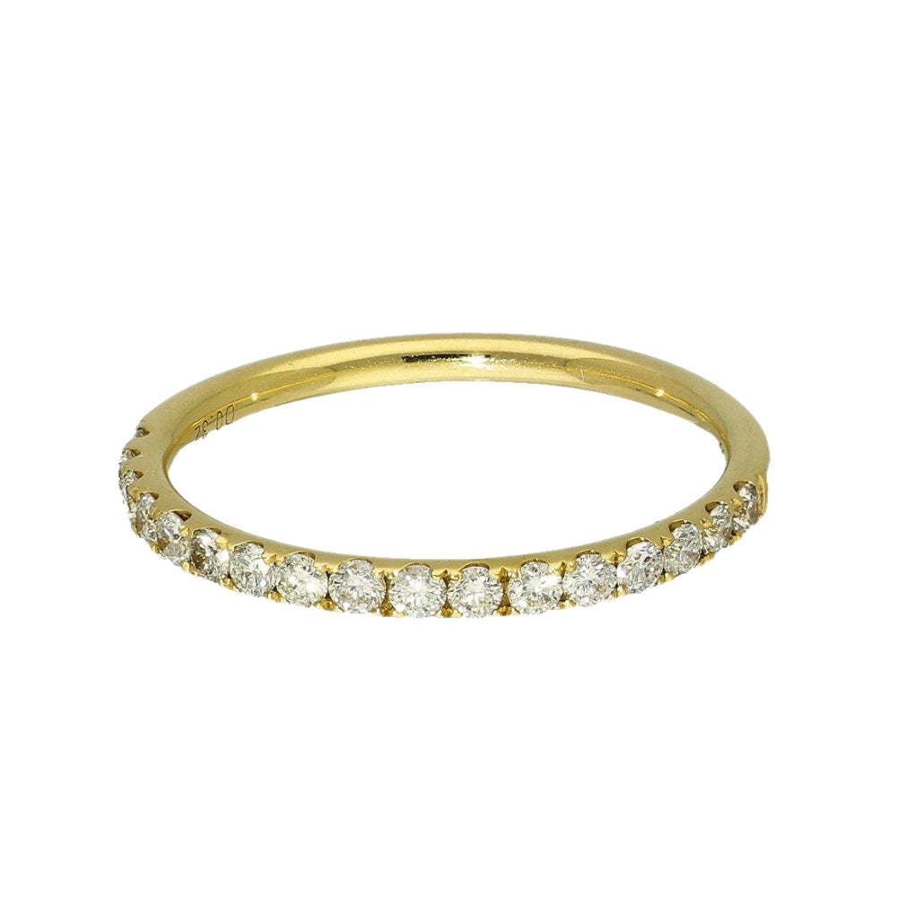 18ct Yellow Gold Slim 1.7mm Diamond Half Eternity Ring