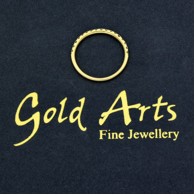 18ct Yellow Gold Slim 1.7mm Diamond Half Eternity Ring