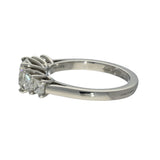 Platinum 5-Stone Ring with Cushion Cut and Princess Cut Diamonds
