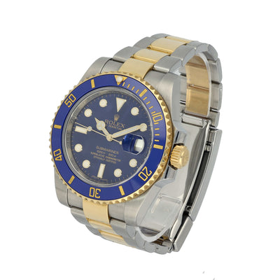 Pre-owned Rolex Submariner "Bluesy" 116613LB 2016 Watch