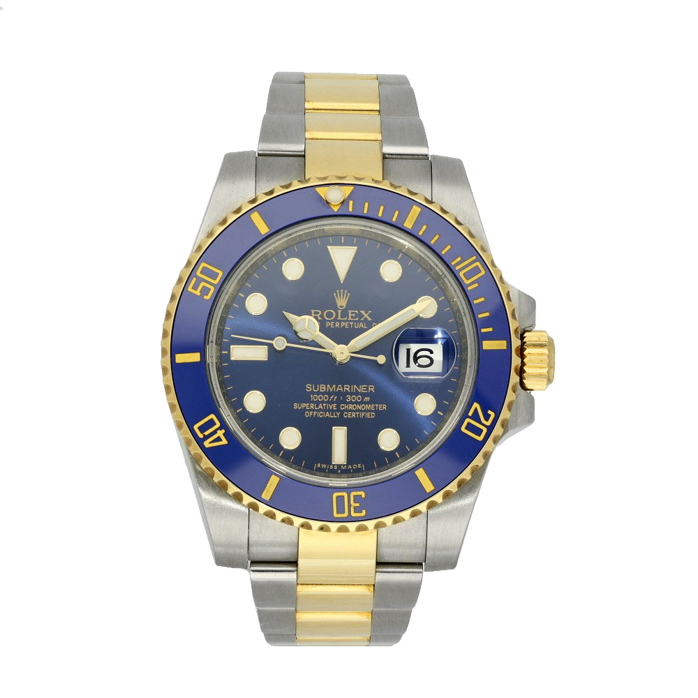 Pre-owned Rolex Submariner "Bluesy" 116613LB 2016 Watch