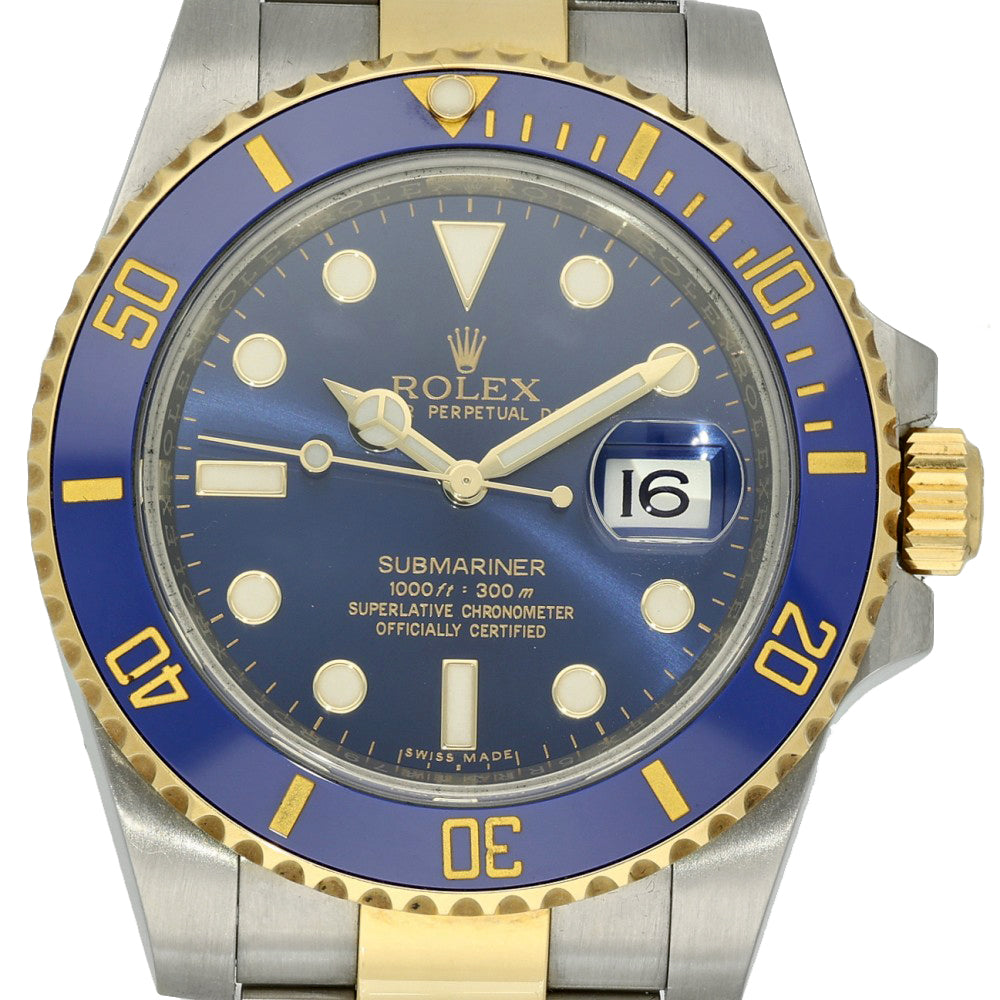 Pre-owned Rolex Submariner "Bluesy" 116613LB 2016 Watch