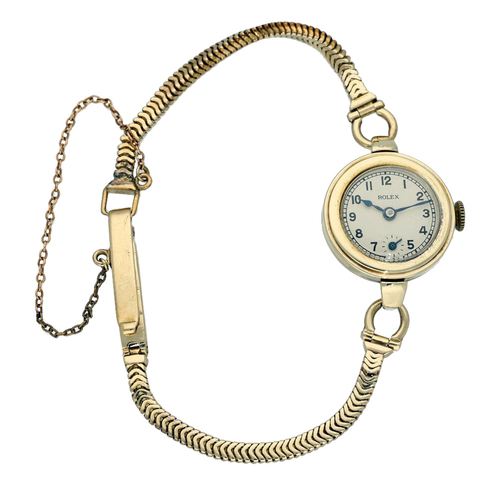 Pre-owned Vintage 1930's 9ct Yellow Gold Ladies Rolex Cocktail Watch
