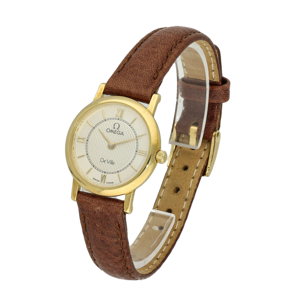 Pre-owned Omega De Ville Ladies 18ct Yellow Gold Quartz Watch